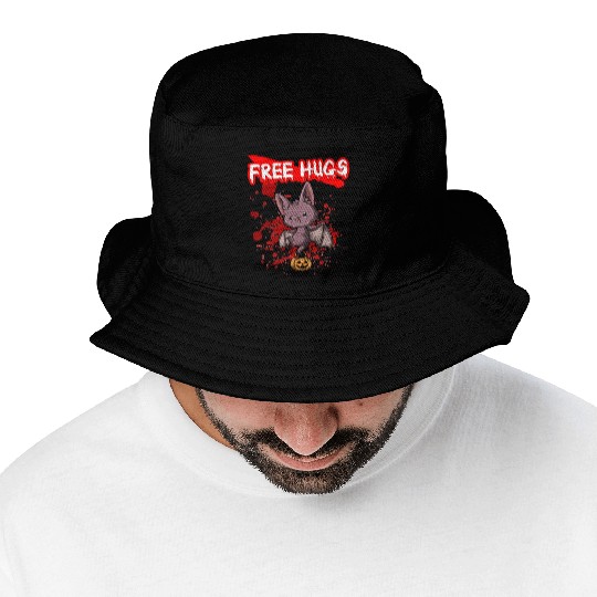 Free Hugs Halloween Sarcasm Scary Creepy Costume Bucket Hats
