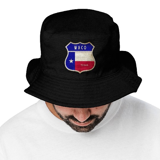 Waco Texas crest flags design Bucket Hats