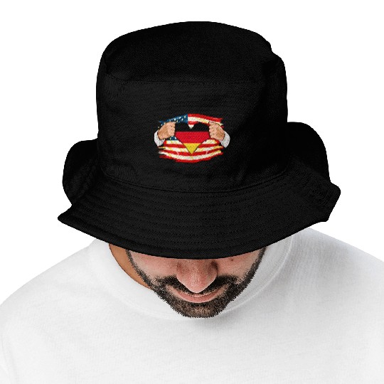 Germans Who Live in America Germany Flag Bucket Hats