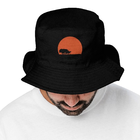 Bangladesh Natural Sunset Silhoutte Bucket Hats
