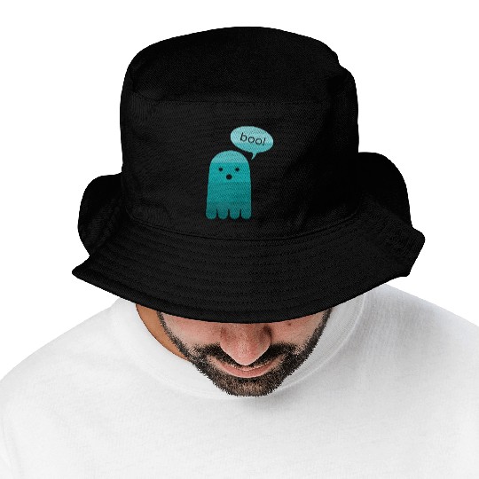 Persian Green Boo Ghost Halloween Bucket Hats