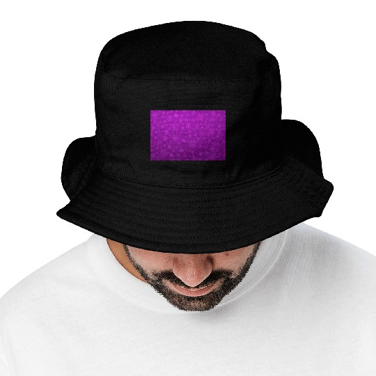 Abstract Purple Snowflakes Pattern Bucket Hats