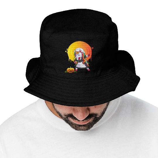 Halloween Unicorn Pony Magical Fantasy Dabbing Bucket Hats