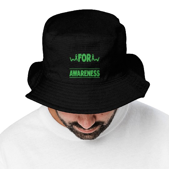 I Wear Green for Mental Health Awareness Retro Bucket Hats