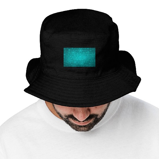 Beautiful Teal Snowflakes Pattern Bucket Hats