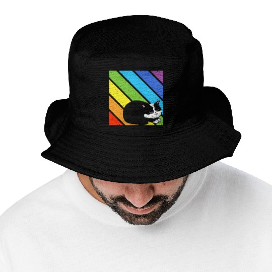 LGBT Supporter Pride Ally Cat Lover Rainbow Pride Bucket Hats
