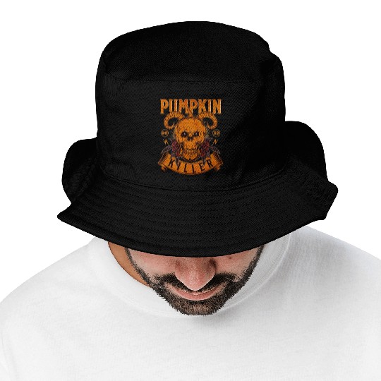 I'm With The Scary Pumkin Bucket Hats