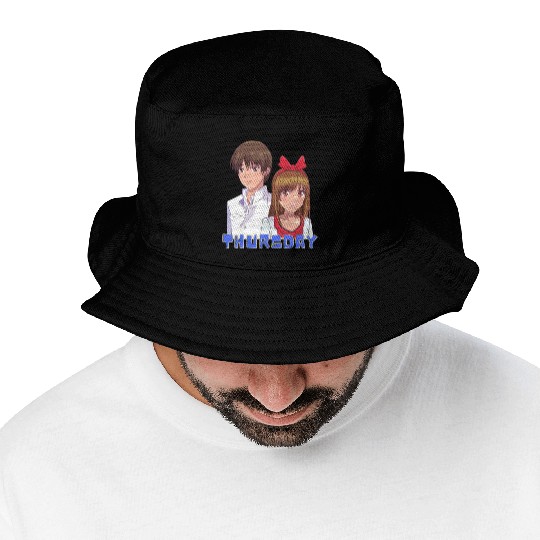 Anime Boy and Girl Day of The Week Thursday Bucket Hats