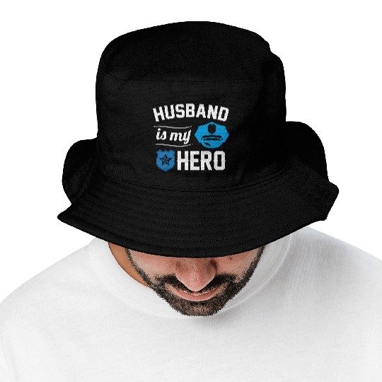 Husband Is My Hero Police Bucket Hats