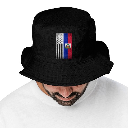 Haiti Design for proud Haitian Americans Bucket Hats