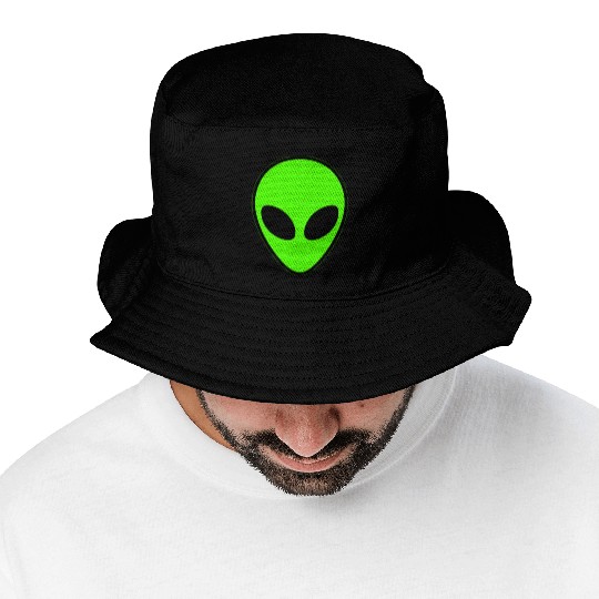 Alien Head Pocket Patch Area 51 Bucket Hats