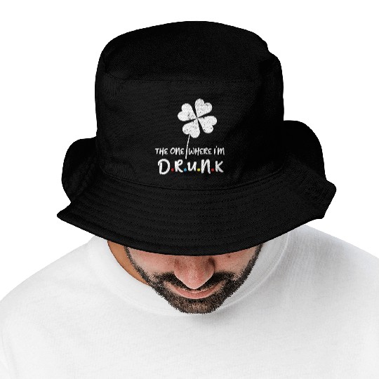 Drunk Beer Paddy Shamrock Saint Patrick Day Bucket Hats
