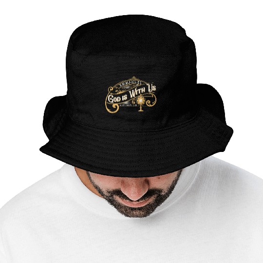God With Us Emmanuel Matthew Eucharist Adoration C Bucket Hats