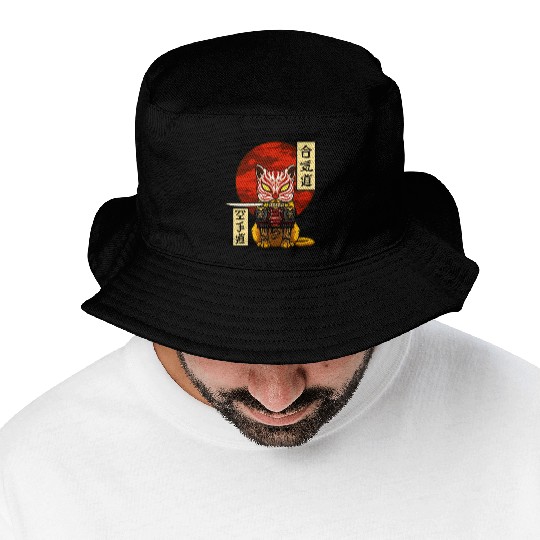 Samurai Cat Bucket Hats