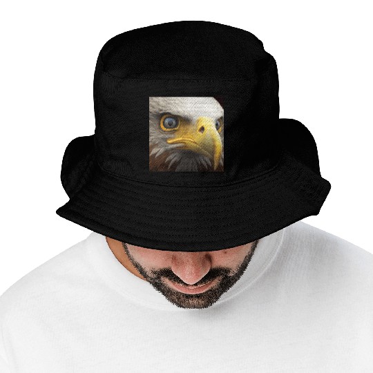 bald eagle eyes hyper realistic hyper details Bucket Hats