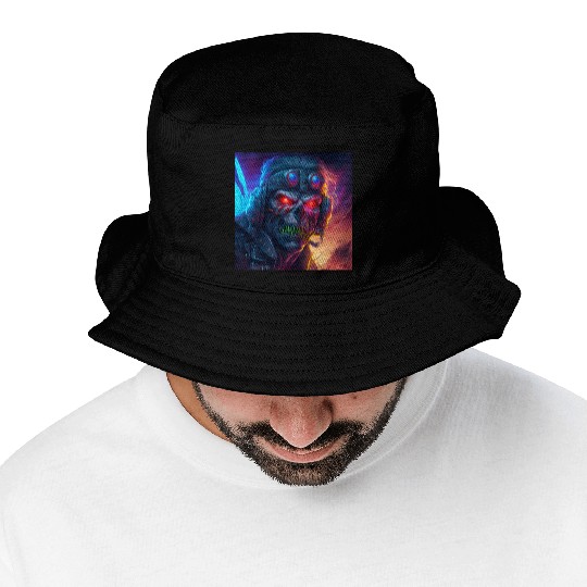 ZOMBIE IRON MAIDEN (version 9) Bucket Hats
