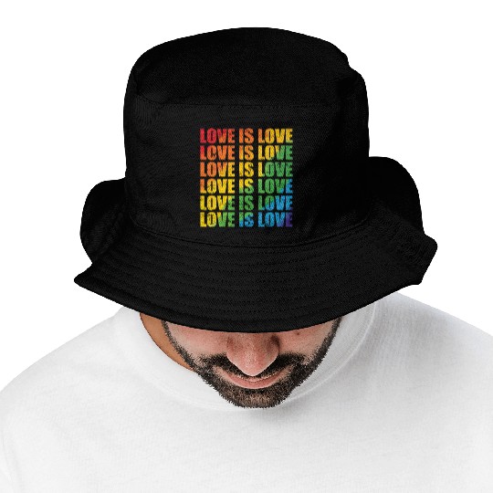 Love is Love LGBT Tolerance Pride Gender Bucket Hats