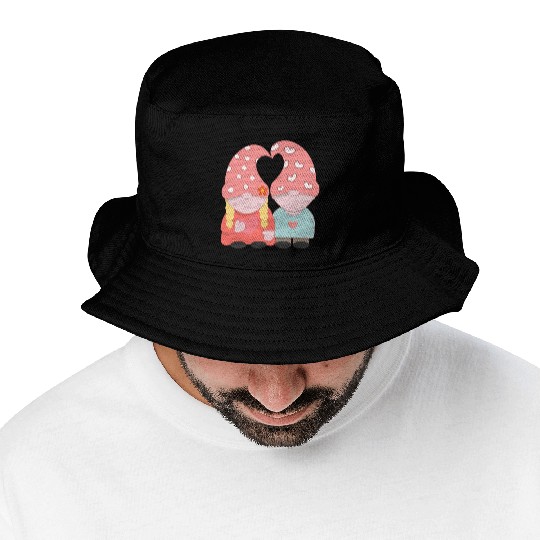 kawaii little gnomes filled with love Bucket Hats