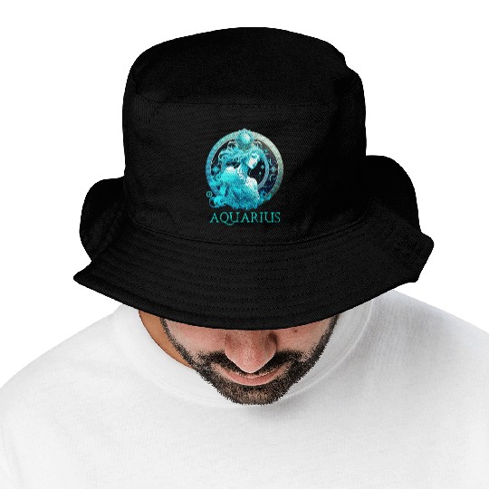 Embrace Your Aquarius Identity: Aquarius Pride Zod Bucket Hats