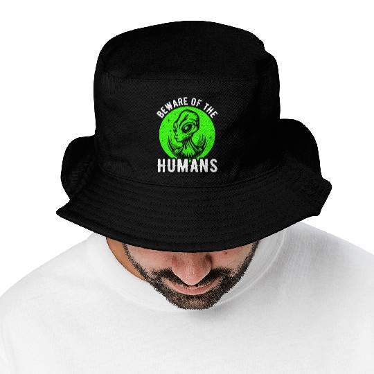 Alien, Aliens, UFO, UAP, Space Unknown Flight Bucket Hats