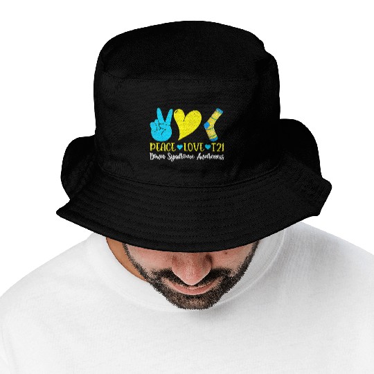 Hand Print Socks World Down Syndrome Awareness Day Bucket Hats