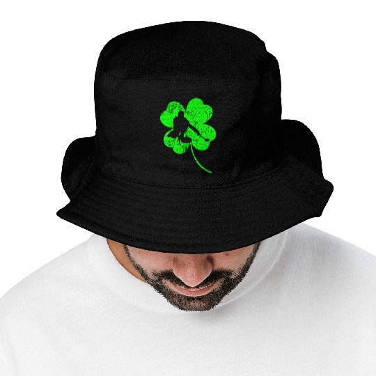 Curling St. Patrick's day shamrock Bucket Hats