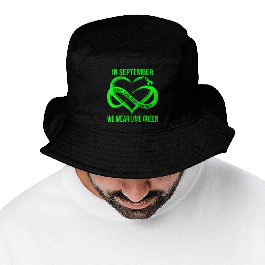 In September We Wear Lime Green Spinal Cord Injury Bucket Hats