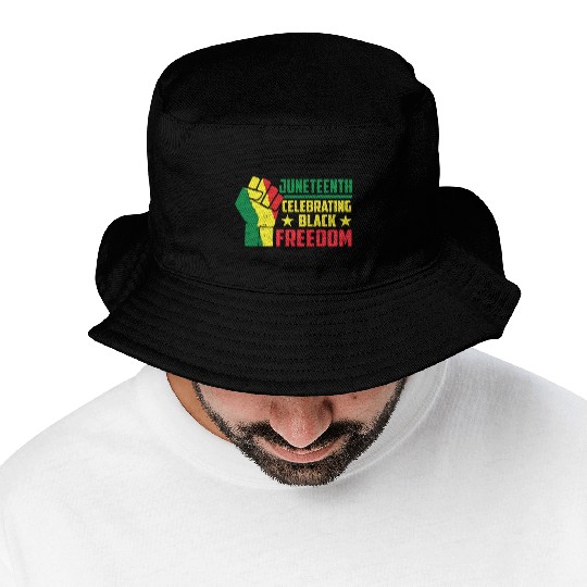 Juneteenth Celebrating Black Freedom Africa 1865 Bucket Hats