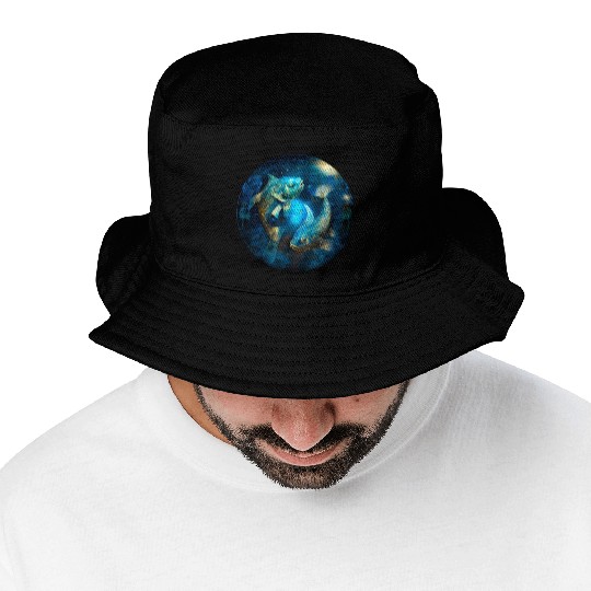 Pisces zodiac sign Bucket Hats