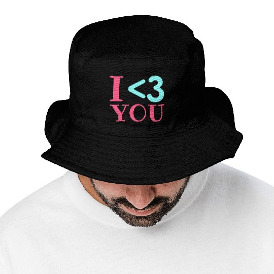 I Love You, Heart, Cool, Marriage, Wedding, bride Bucket Hats