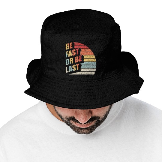 Fast Car Quote Drag Racing Gift Vintage Retro Rac Bucket Hats