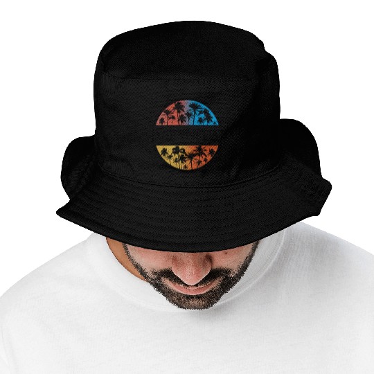 Vietnam Palm Tree Stylish Vacation Souvenir Bucket Hats
