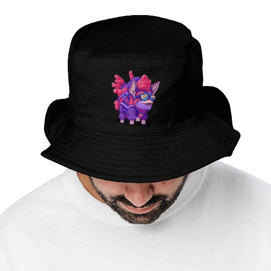 Neon Llama Bucket Hats