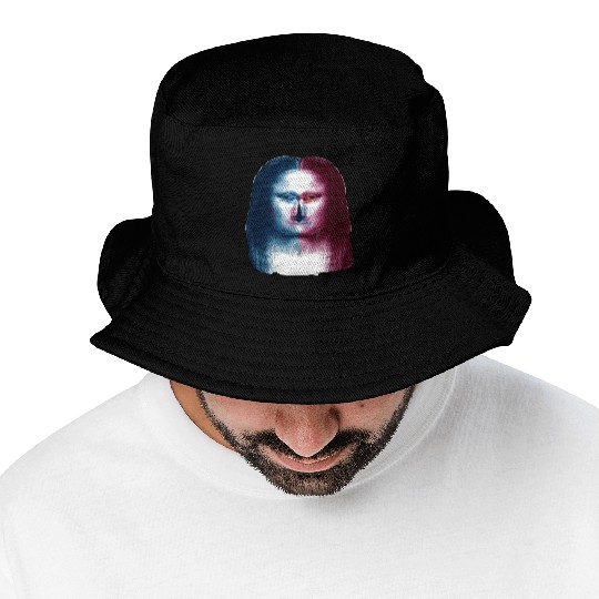 Monalisa Concept Leonardo Da Vinci Bucket Hats