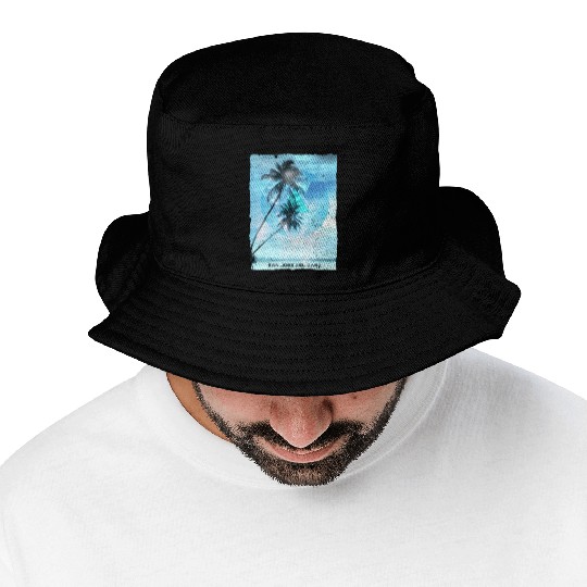 Artistic San Jose Del Cabo Mexico Palm Tree Bucket Hats