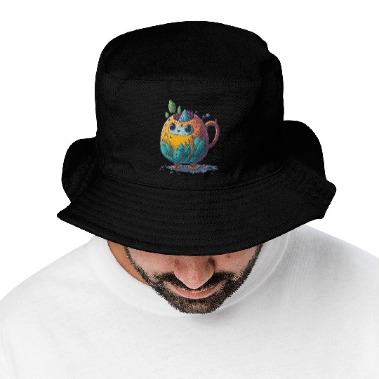 Colorful Tea Bot Bucket Hats