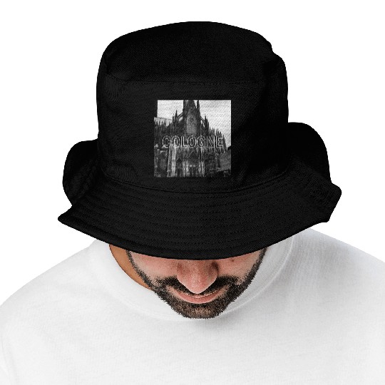 Cologne historical cathedral church in germany Bucket Hats