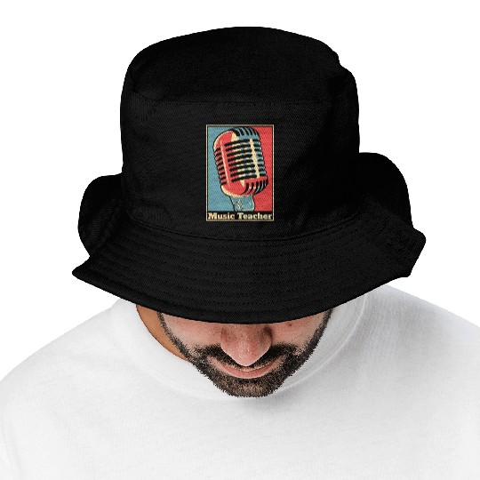 Music Teacher Poster Bucket Hats