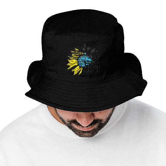 Sunflower Ukrainian Flag I Stand With Ukraine Ukra Bucket Hats