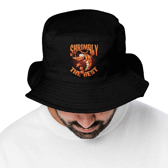 Shrimply The Best Aquarist Shrimp Farmer Bucket Hats