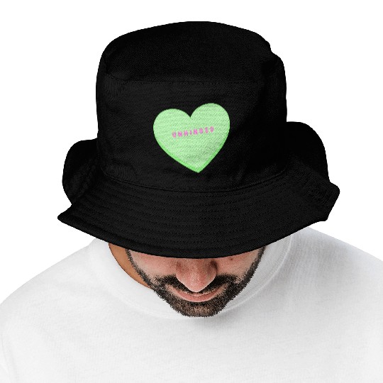 unhinged conversation heart Bucket Hats