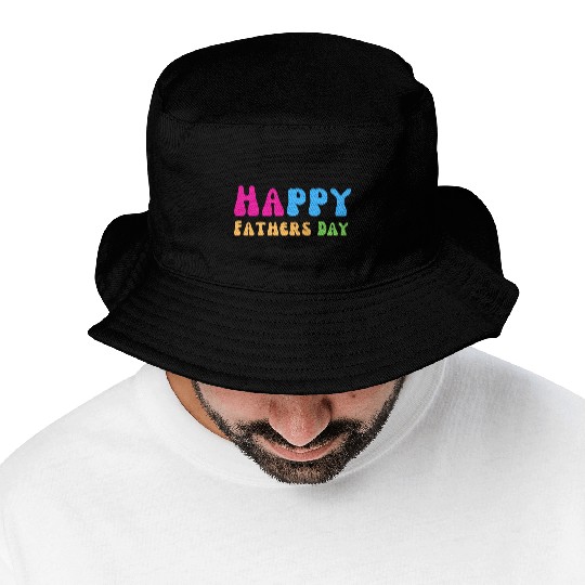 Happy Fathers Day i love you dad Heart Daddy funny Bucket Hats