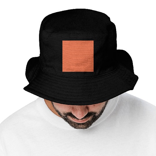 Retro Orange Geometric Pattern Bucket Hats