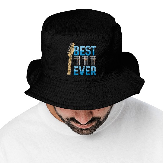 Best Dad Ever Guitarist Father Guitar Musician Bucket Hats