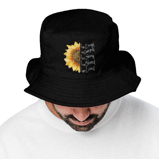 Sunflower - I Am Enough - Sunflower Bucket Hats