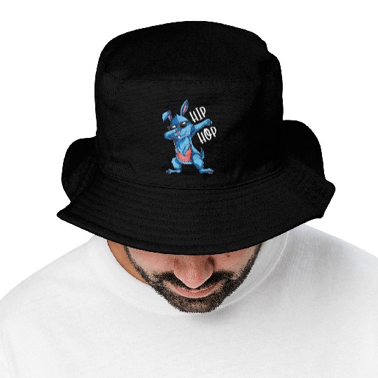 Hip Hop Dabbing Bunny Easter Day Bucket Hats