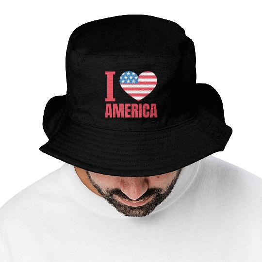 I Love America Bucket Hats