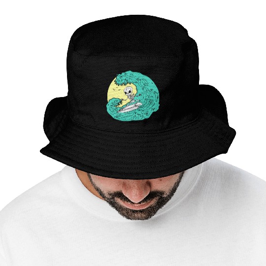 Skeleton surfing on Wave Bucket Hats