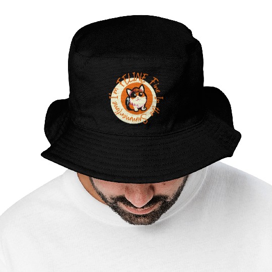 I'm FELINE Fine | Cat Lover Summer Animal Party Bucket Hats