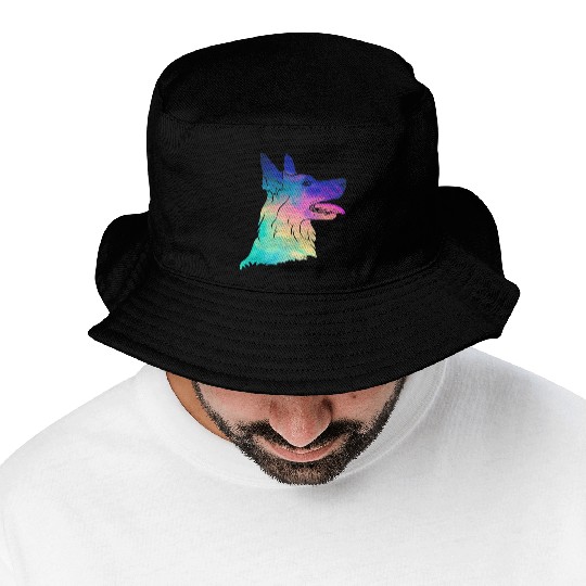 Psychedelic German Shepherd Bucket Hats